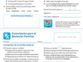 Family Wellness Prescription Pad (English & Spanish)